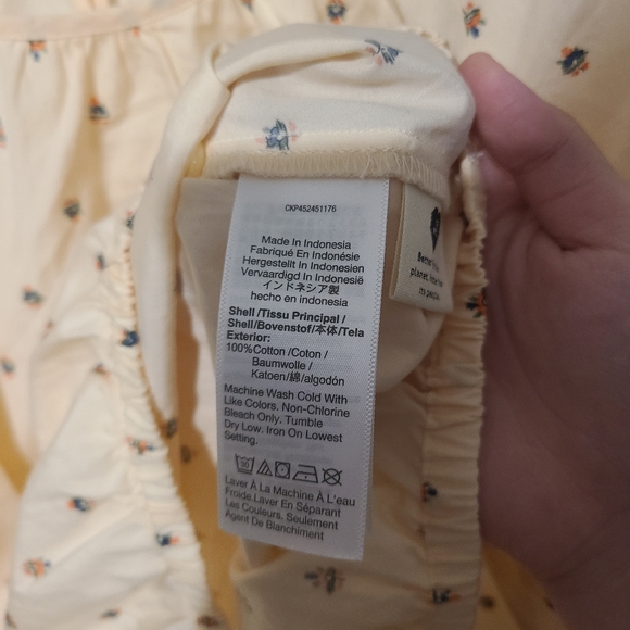 Madewell gathered sleeve 100% cotton peasant blouse raglan - Picture 3 of 5